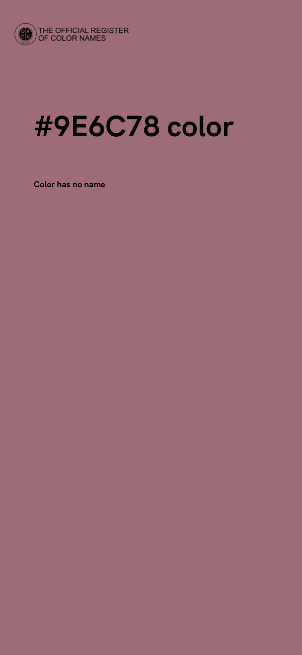 #9E6C78 color image