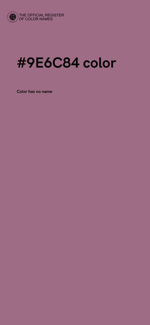 #9E6C84 color image