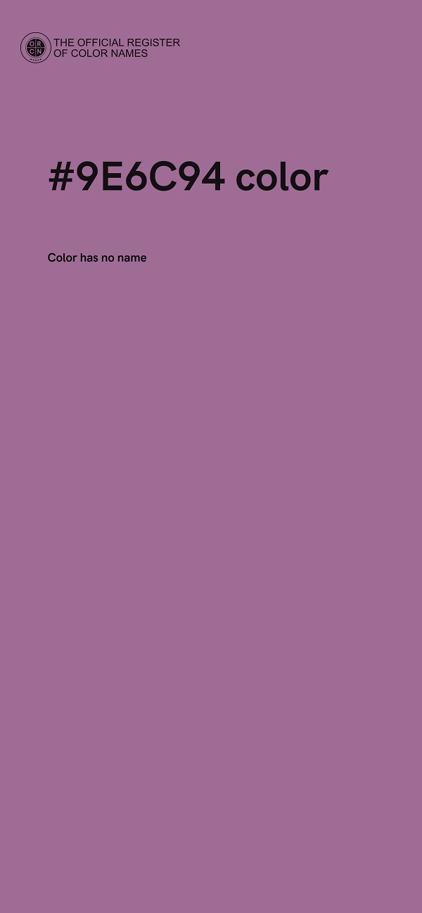 #9E6C94 color image