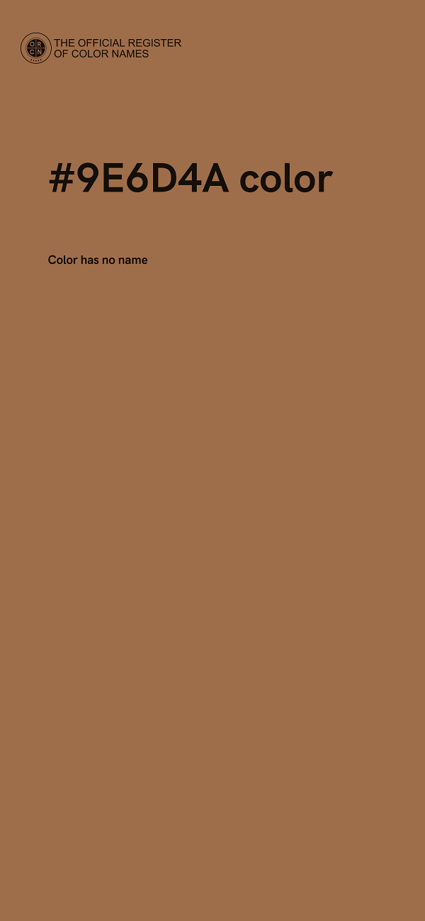 #9E6D4A color image