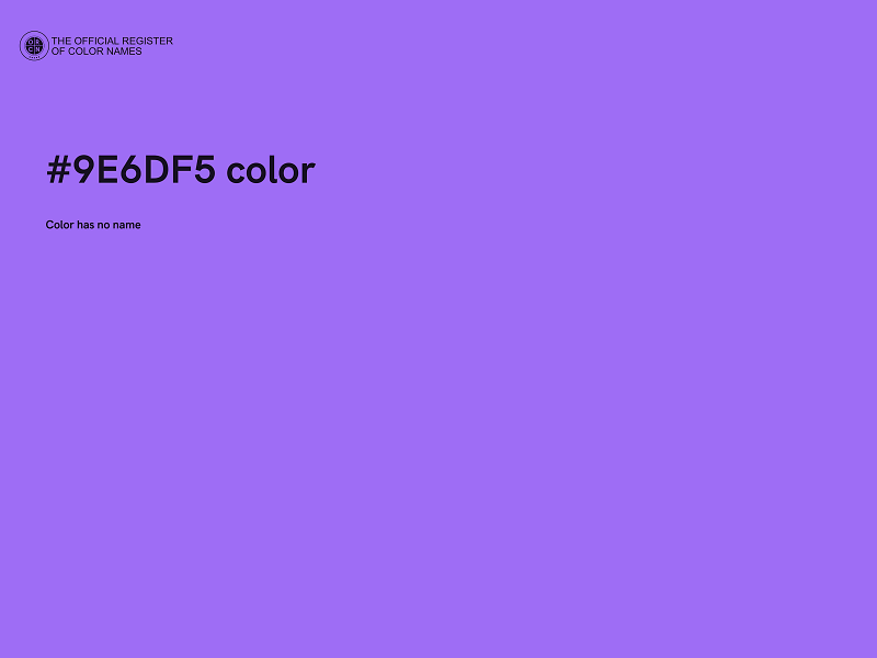 #9E6DF5 color image