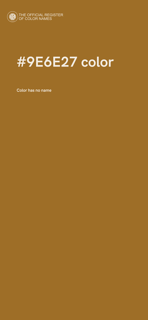 #9E6E27 color image