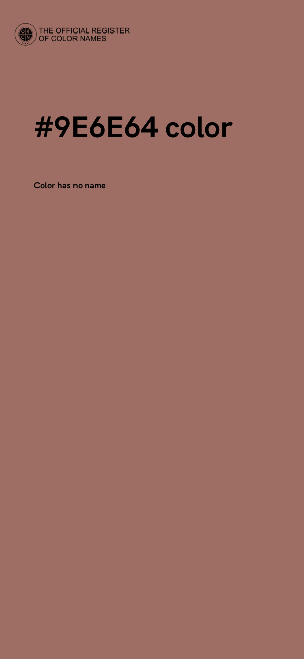 #9E6E64 color image
