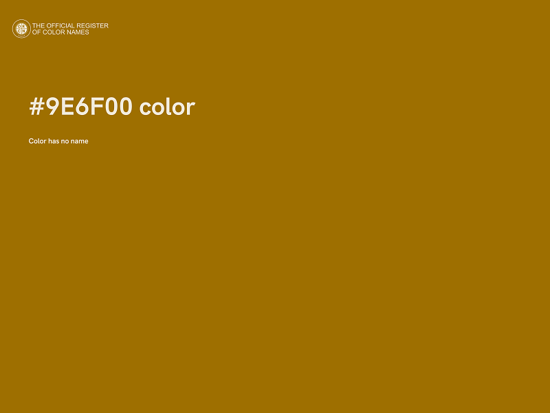 #9E6F00 color image