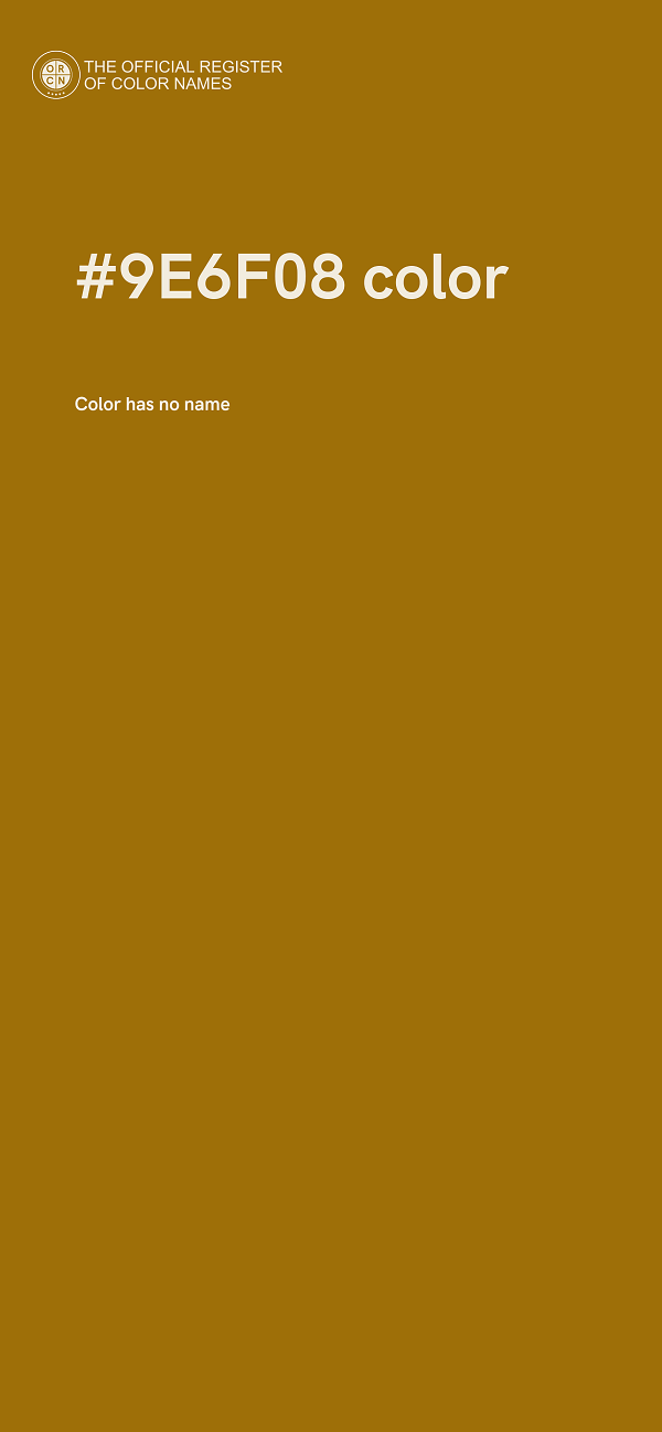 #9E6F08 color image