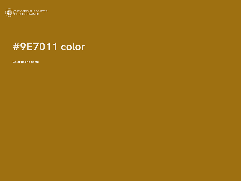 #9E7011 color image