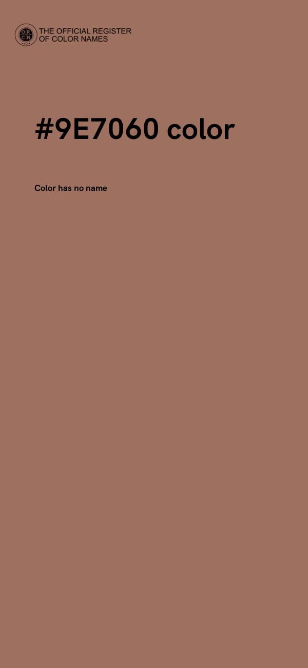 #9E7060 color image