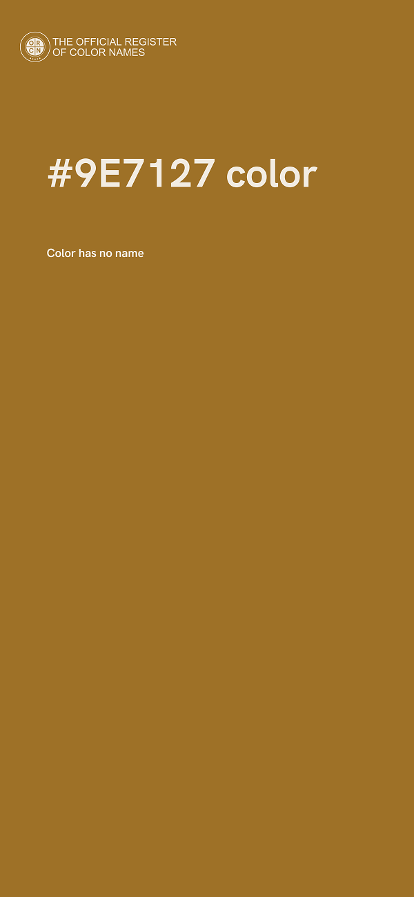 #9E7127 color image