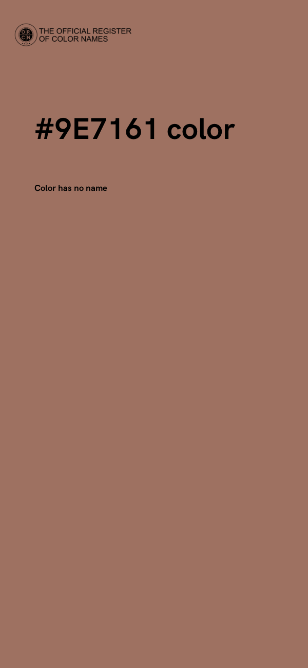 #9E7161 color image