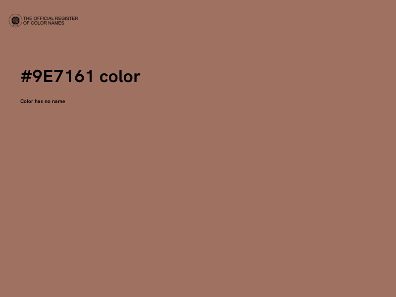 #9E7161 color image