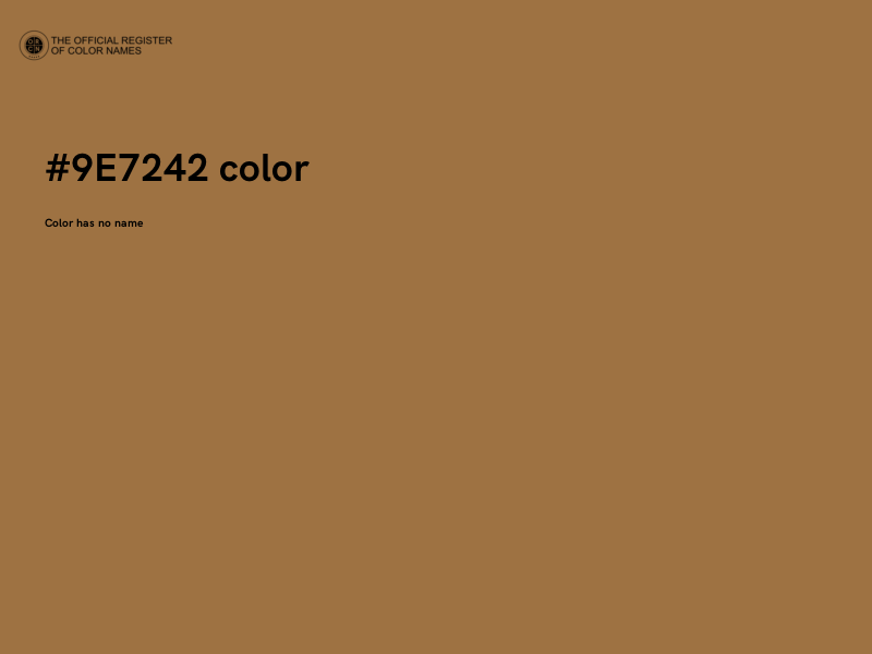 #9E7242 color image