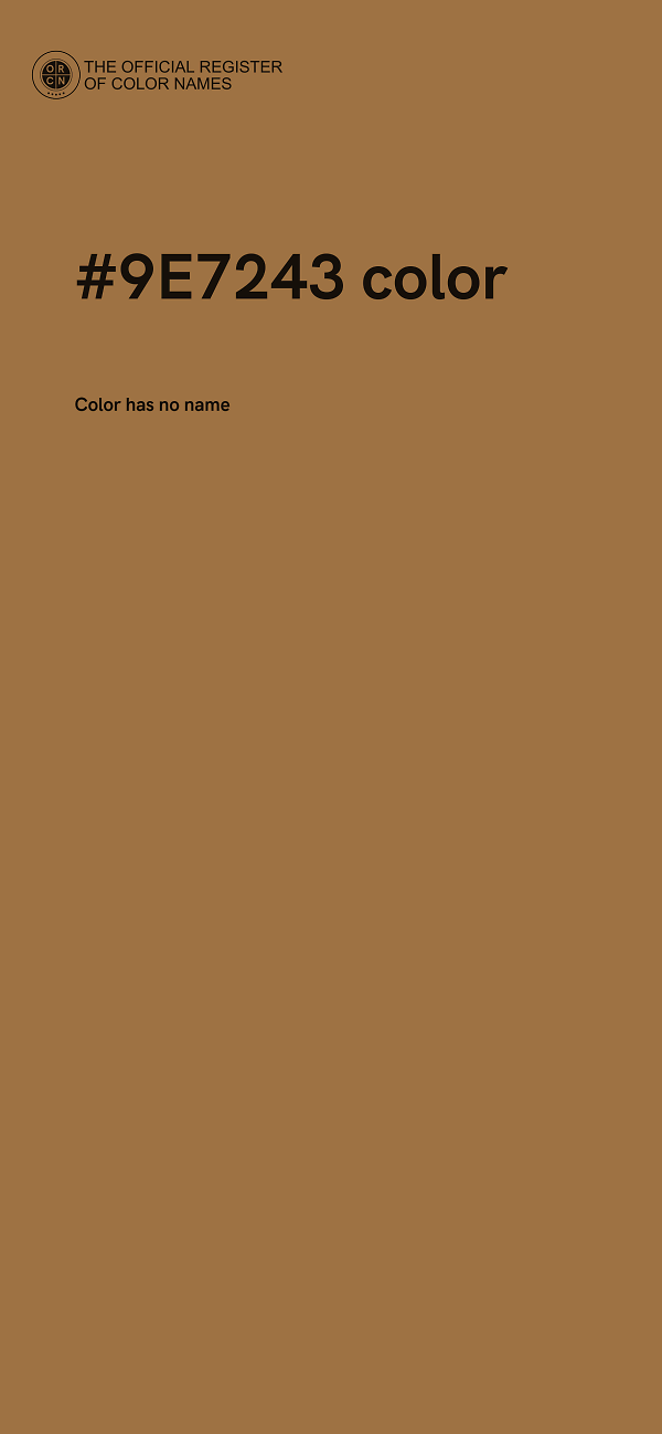 #9E7243 color image
