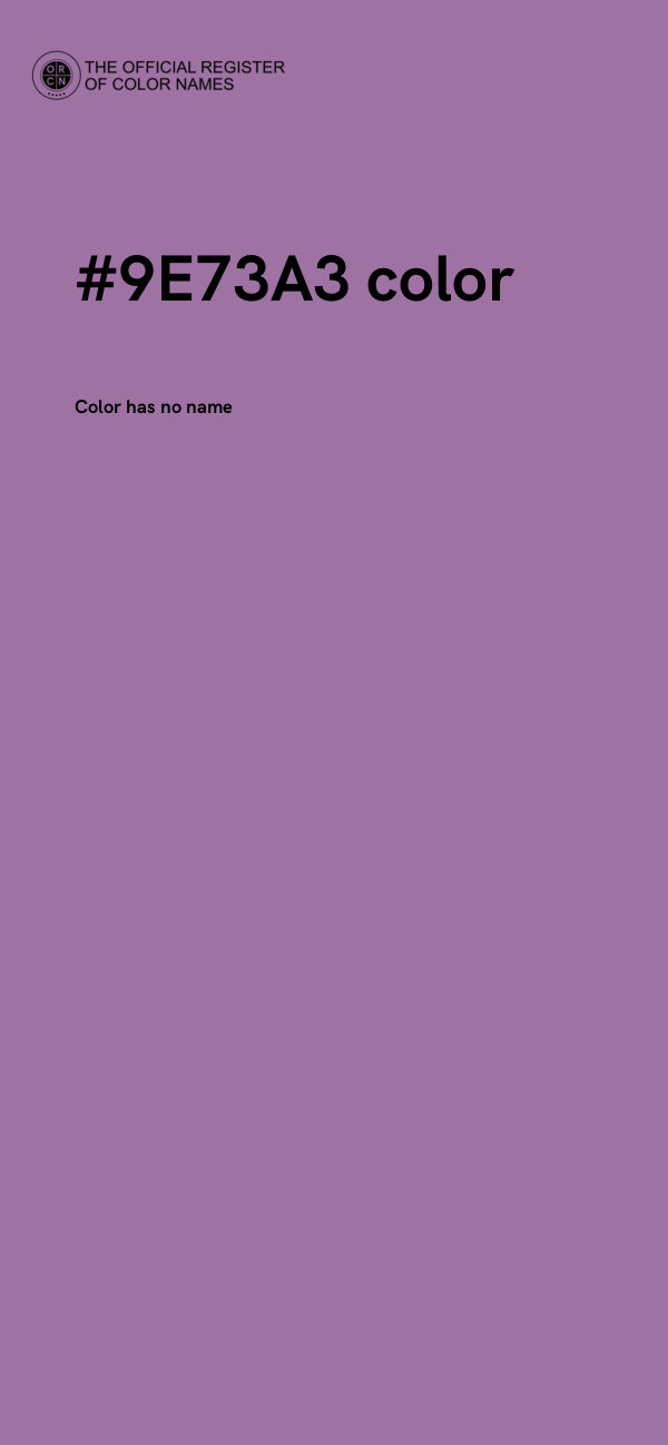 #9E73A3 color image