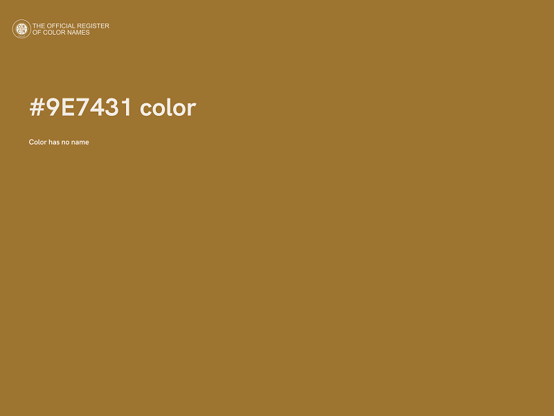 #9E7431 color image