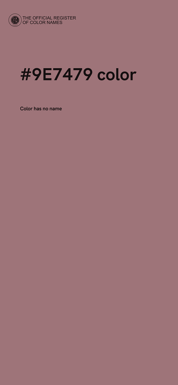 #9E7479 color image
