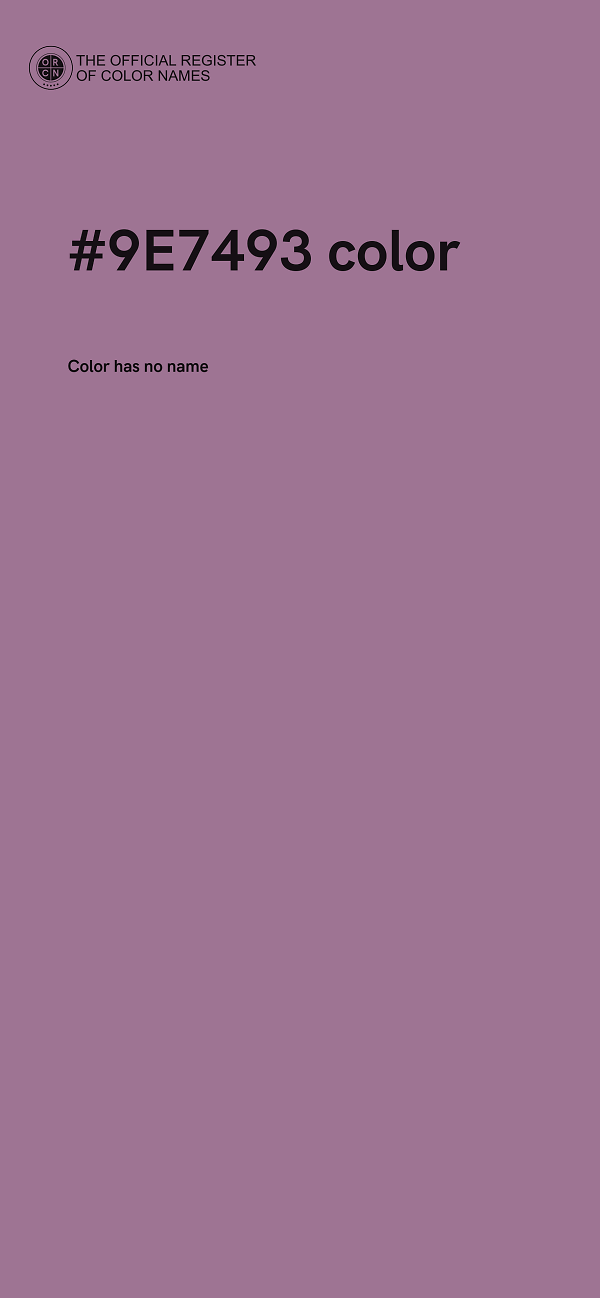 #9E7493 color image