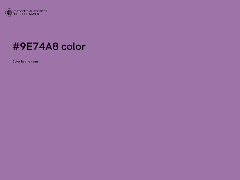 #9E74A8 color image