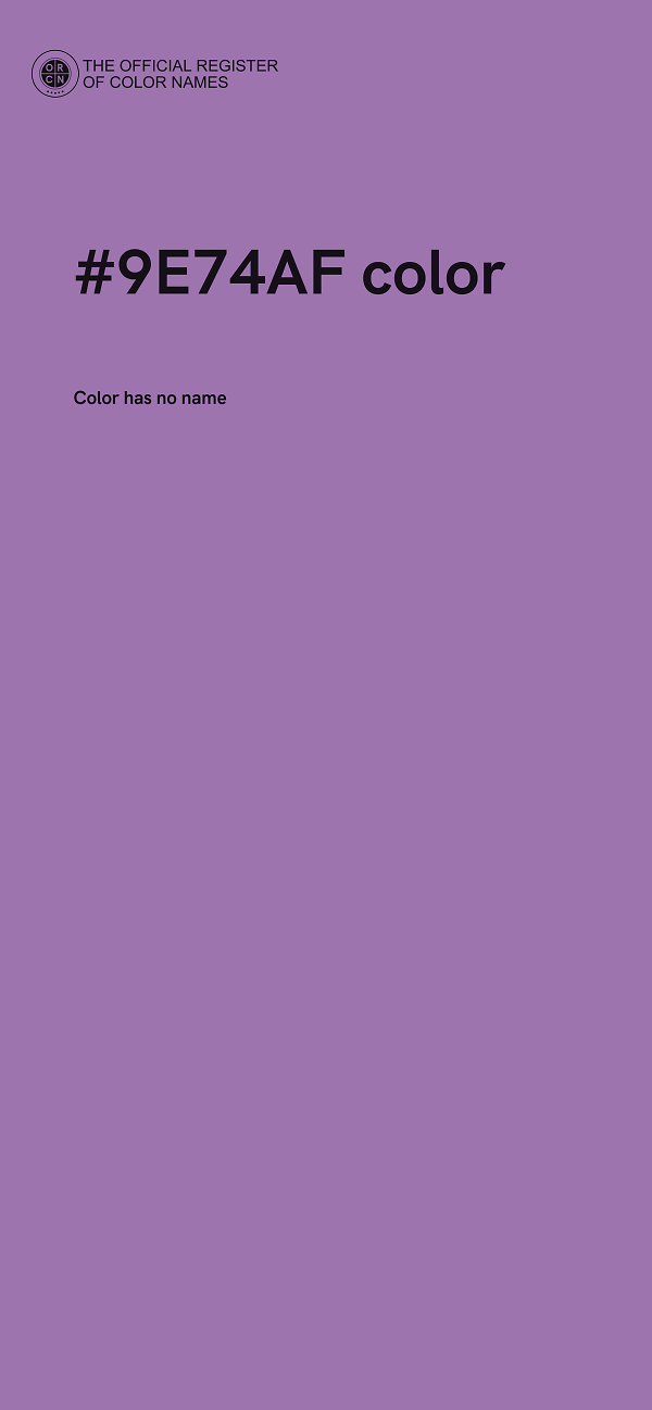 #9E74AF color image