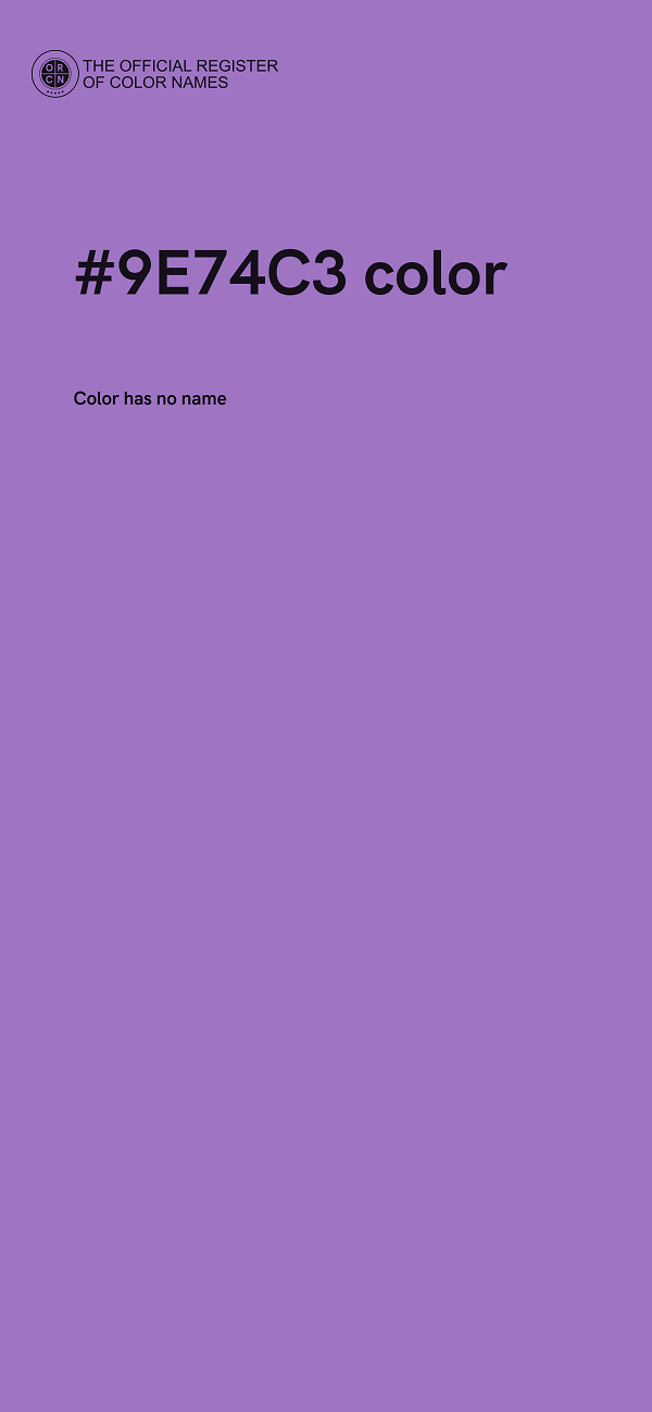 #9E74C3 color image