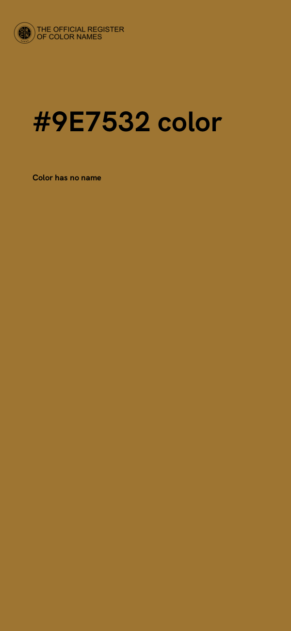#9E7532 color image
