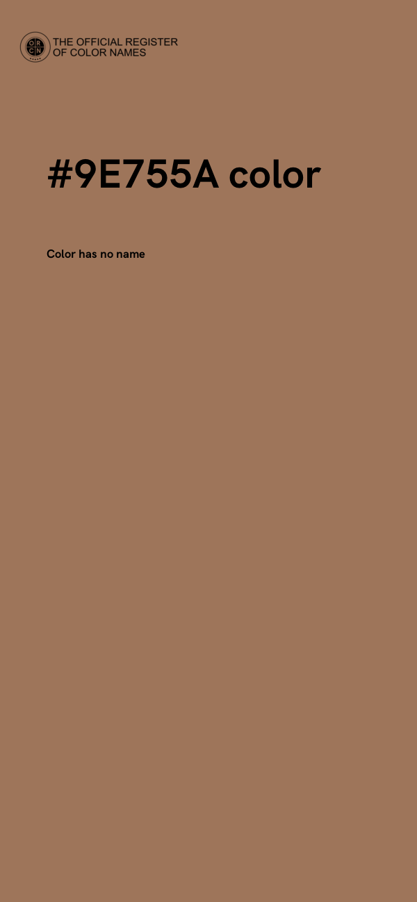 #9E755A color image