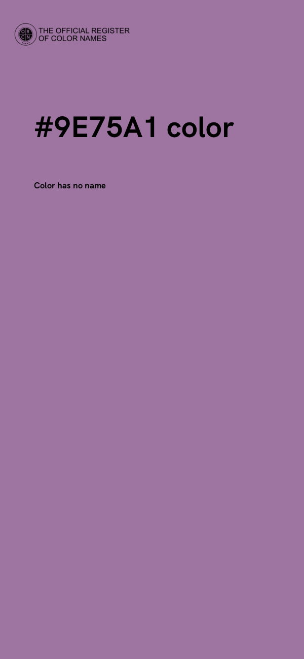 #9E75A1 color image