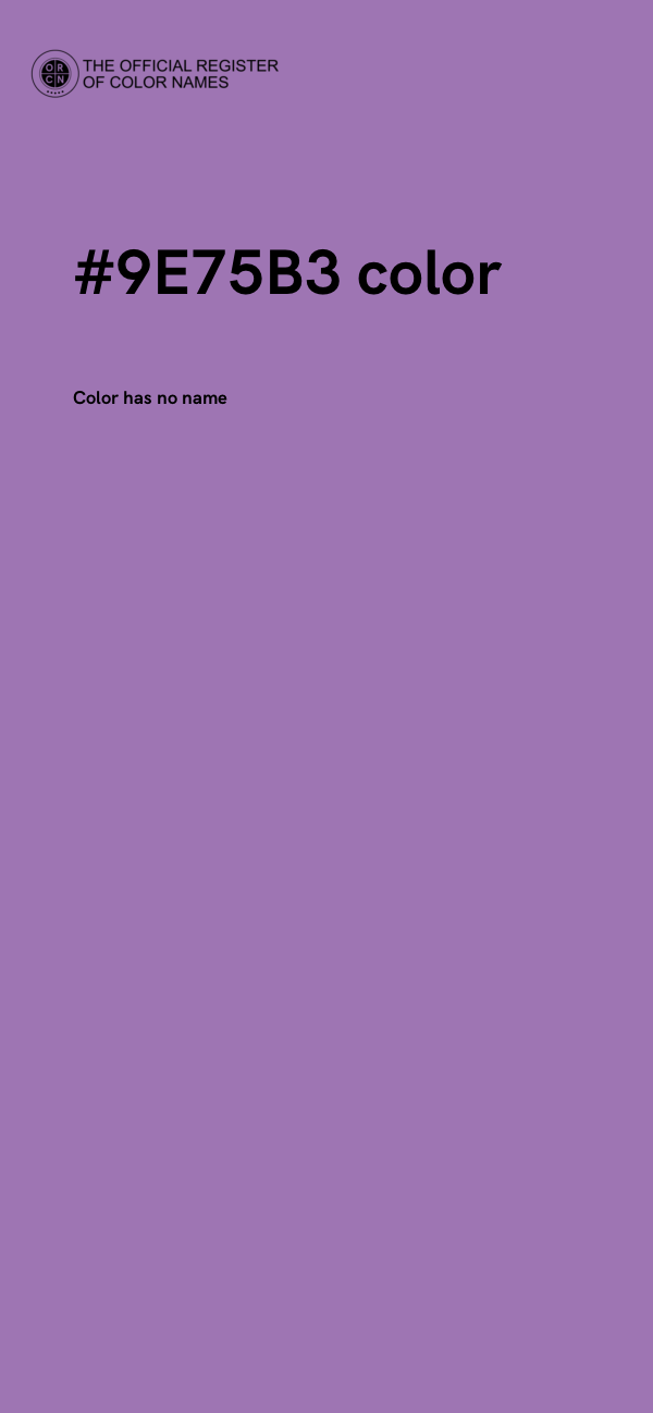 #9E75B3 color image