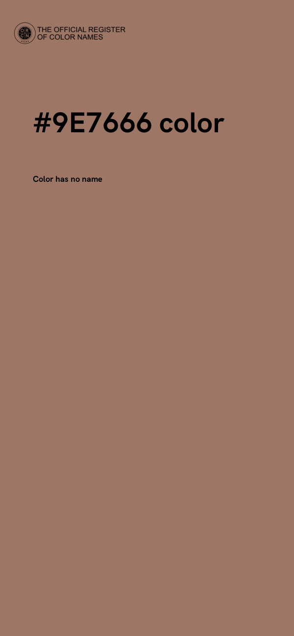 #9E7666 color image