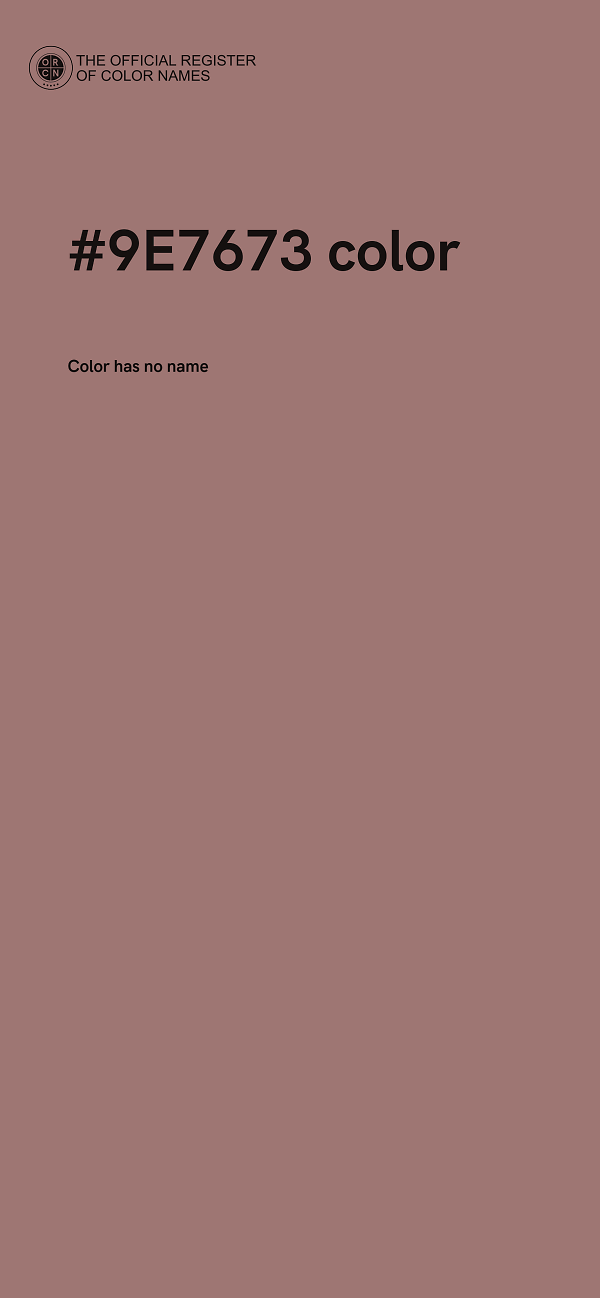 #9E7673 color image