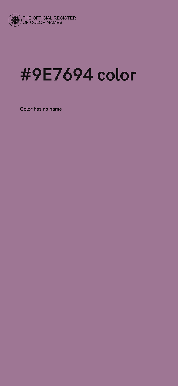 #9E7694 color image