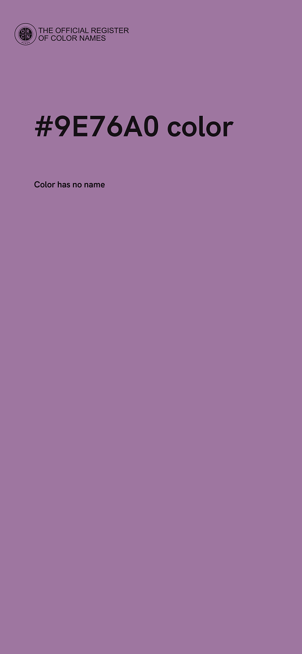 #9E76A0 color image