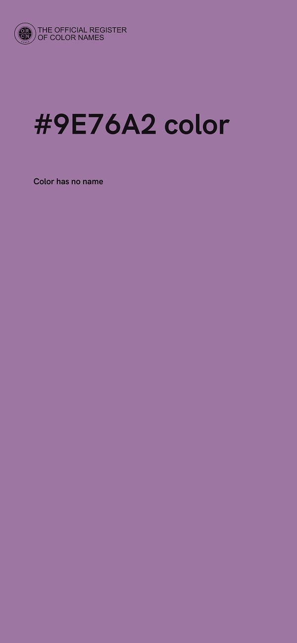 #9E76A2 color image