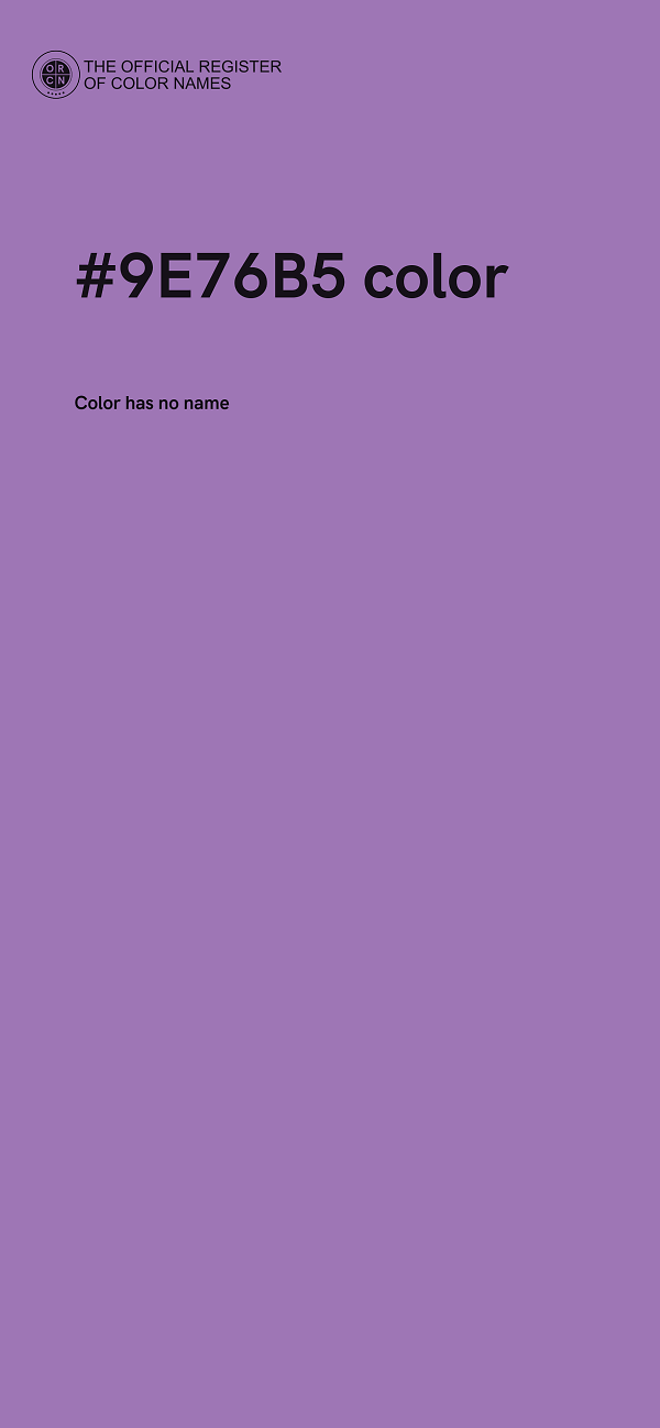 #9E76B5 color image