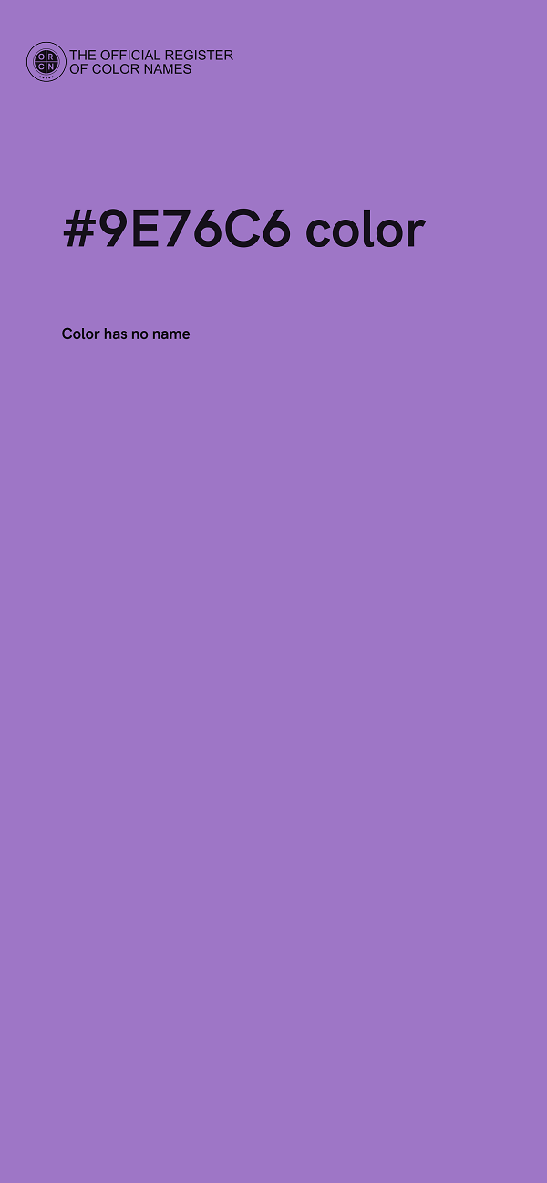 #9E76C6 color image