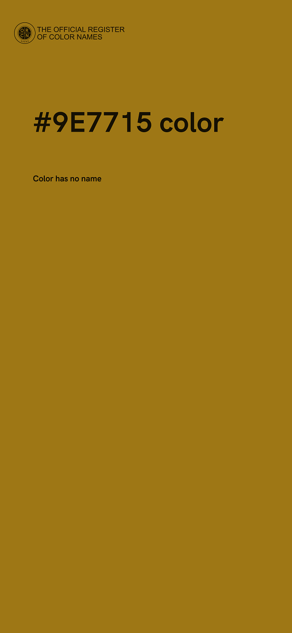 #9E7715 color image