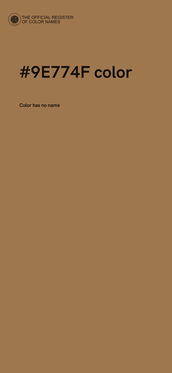 #9E774F color image