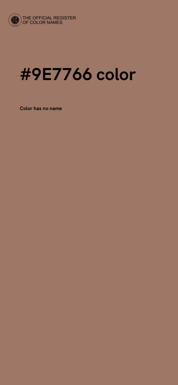 #9E7766 color image