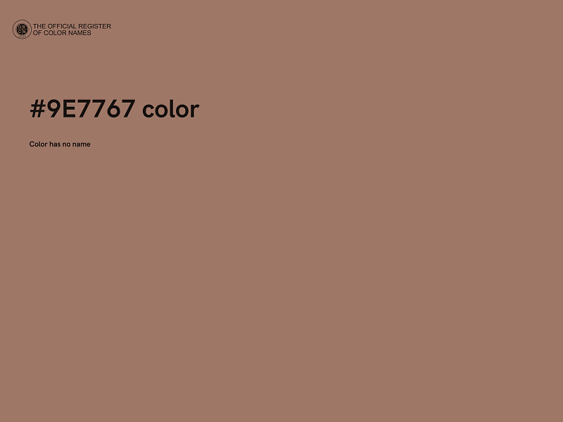 #9E7767 color image