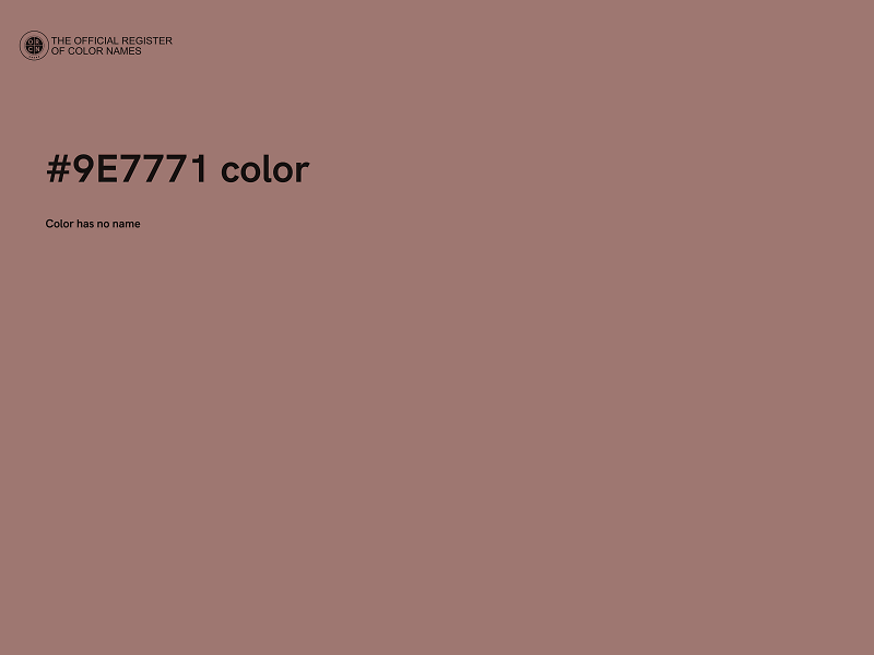 #9E7771 color image