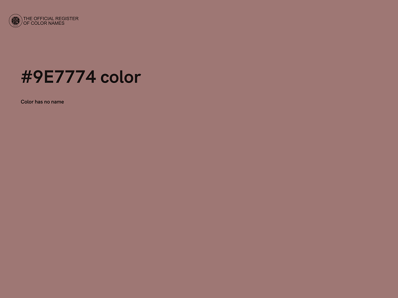 #9E7774 color image