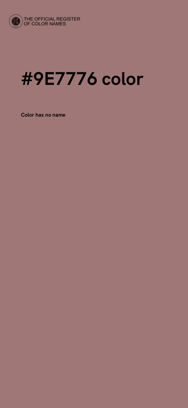 #9E7776 color image