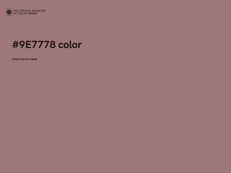 #9E7778 color image