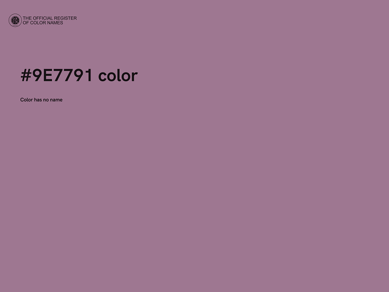 #9E7791 color image