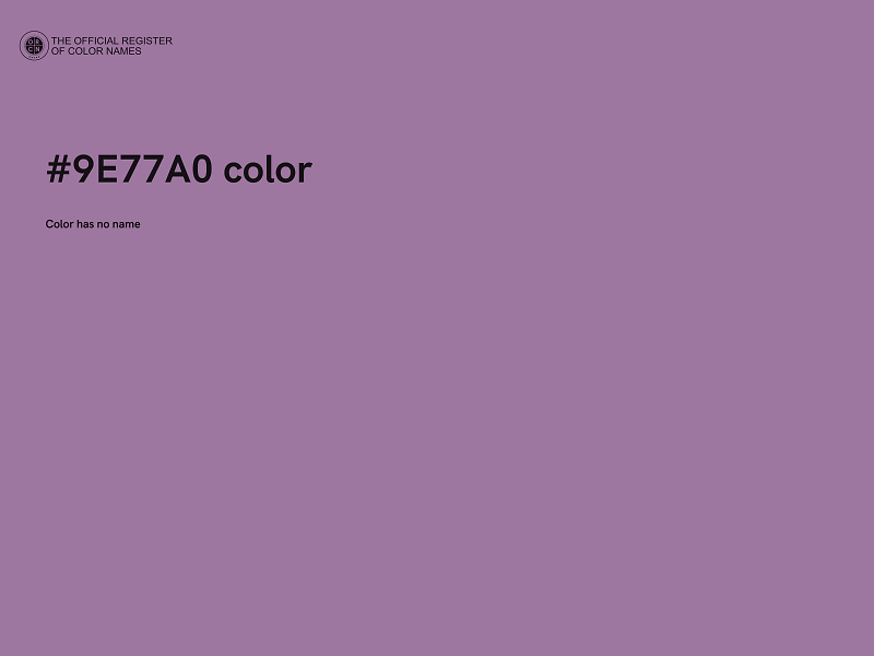 #9E77A0 color image