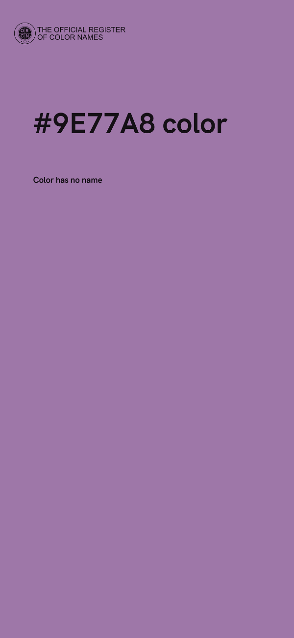 #9E77A8 color image