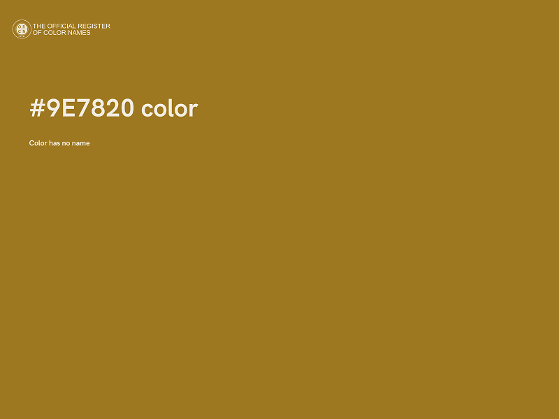 #9E7820 color image