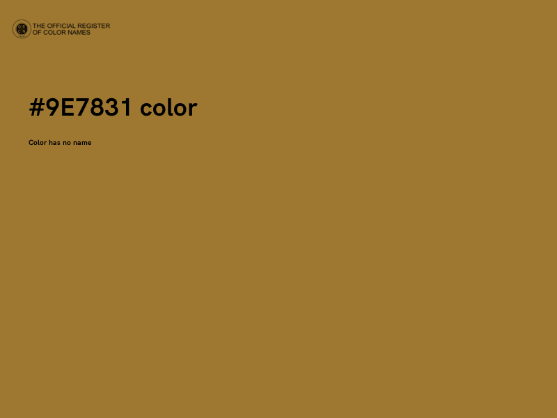 #9E7831 color image