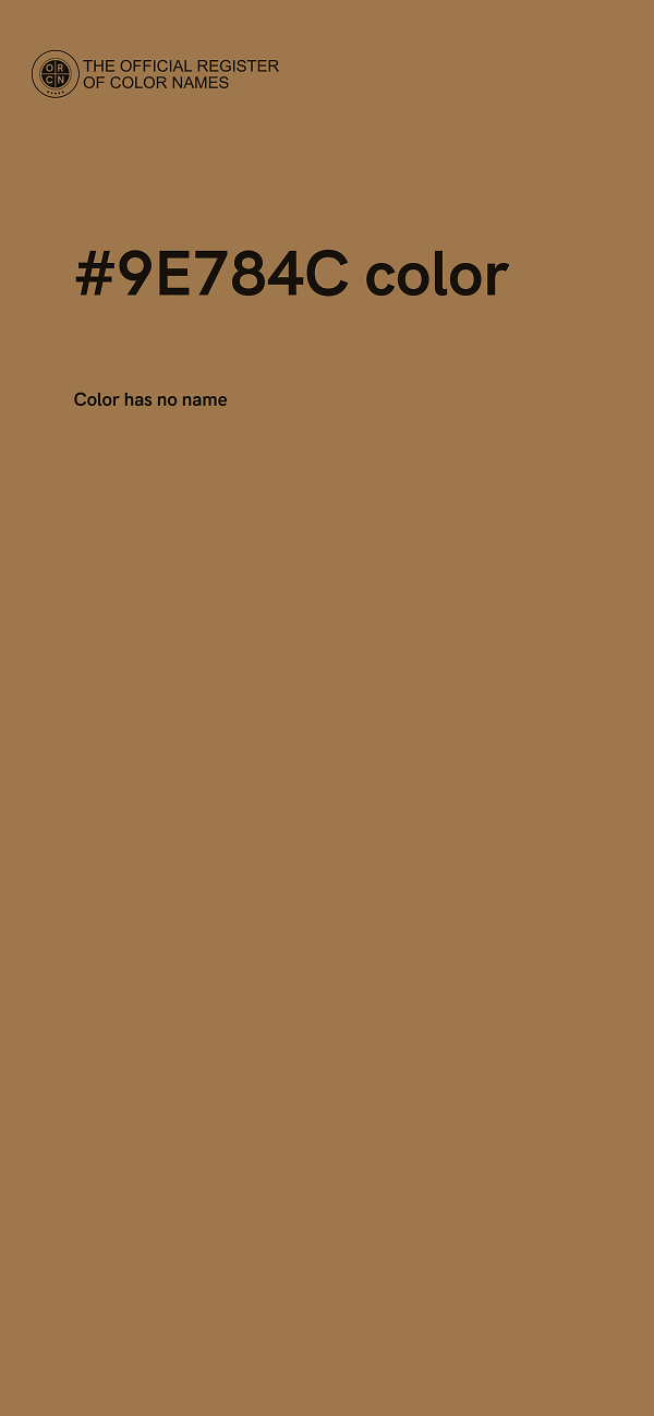 #9E784C color image