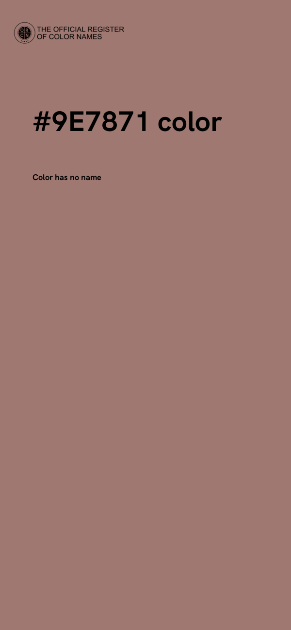 #9E7871 color image