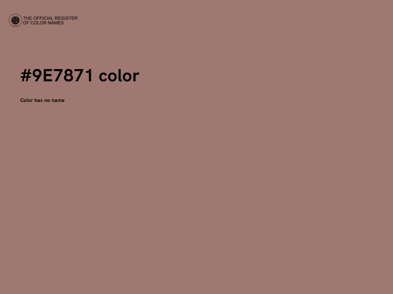 #9E7871 color image